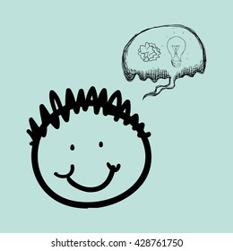 sketch icon. creative concept.  Flat illiustration , vector