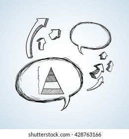 sketch icon. creative concept.  Flat illiustration