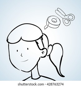 sketch icon. creative concept.  Flat illiustration
