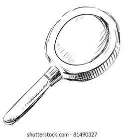 Sketch Icon Magnify Glass