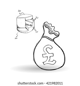 sketch icon. money concept.
