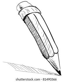 Sketch icon of pencil