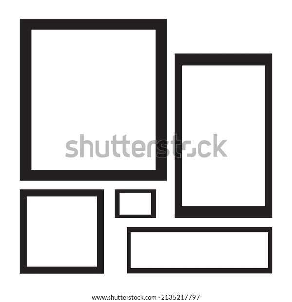 Sketch icon with rectangles squares for\
banner design.Vector illustration. stock\
image.