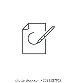 Icono de boceto, Ilustración vectorial de boceto