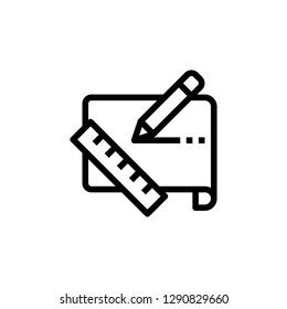 Sketch icon vector. Sketching icon vector. Drawing illustration vector