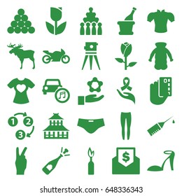 Sketch icons set. set of 25 sketch filled icons such as rose, moose, temple, heel sandals, underpants, blouse, overcoat, theodolite, opened champagne, t-shirt with heart