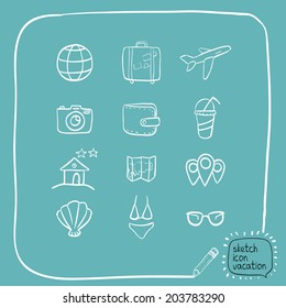 sketch icons vacation