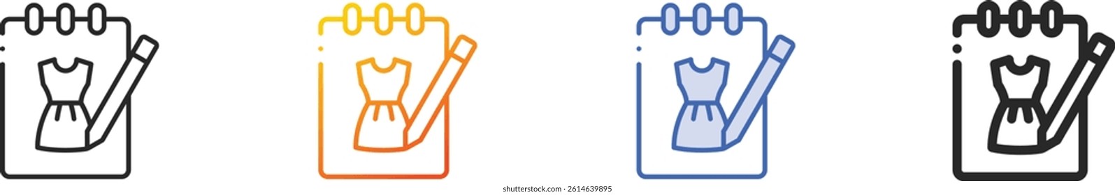 sketch icon.Thin Linear, Gradient, Blue Stroke and bold Style Design Isolated On White Background
