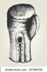 Sketch illustration of a boxing glove