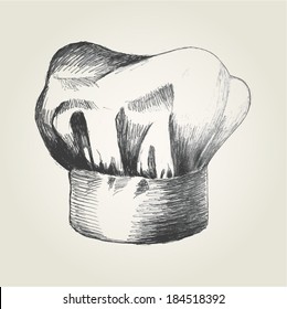 Sketch Illustration Of A Chef Hat