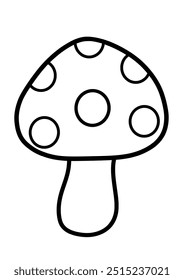 sketch illustration of mushroom with nodules