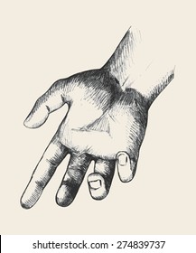 Hand Reaching Out Drawing High Res Stock Images Shutterstock