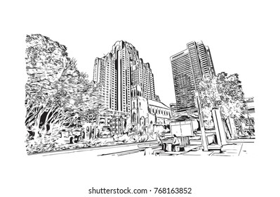 Sketch illustration of San Francisco, USA in vector illustration.