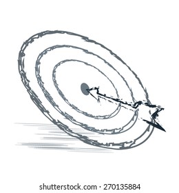 Sketch illustration of target.