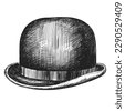 black bowler hat