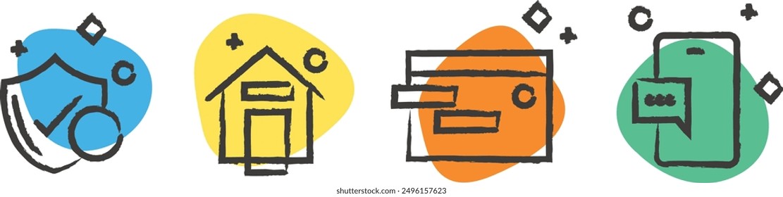 Sketch Inspired Vector Icon Design