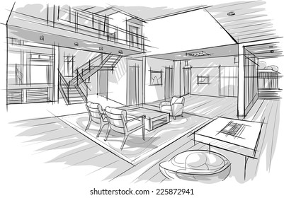 Sketch of interior