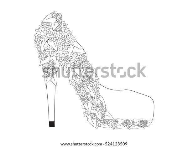 620 Coloring Book Page Shoe Best HD