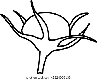Esbozo de la barra de flores aislada