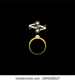 Sketch of jewelery Rings designs with precious stones, Great for jewelry factories and jewelry stores.