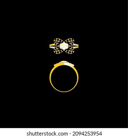 Sketch of jewelery Rings designs with precious stones, Great for jewelry factories and jewelry stores.