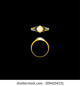 Sketch of jewelery Rings designs with precious stones, Great for jewelry factories and jewelry stores.