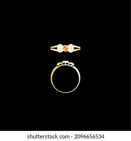 Sketch of jewelery Rings designs with precious stones, Great for jewelry factories and jewelry stores.