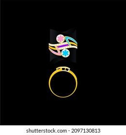 Sketch of jewelery Rings designs with precious stones, Great for jewelry factories and jewelry stores