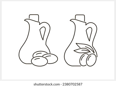 Sketch jug olive icon Food clipart Vector stock illustration EPS 10