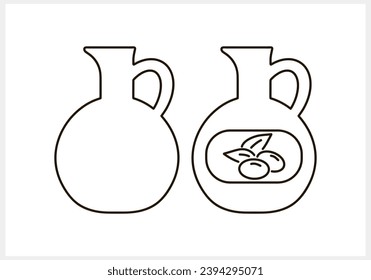 Sketch jug olive icon Food clipart Fruit apricot peach plum Vector stock illustration EPS 10