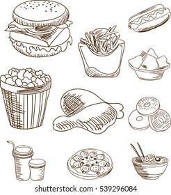 Sketch junk food