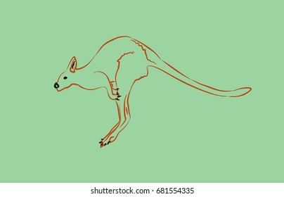 Sketch kangaroo icon