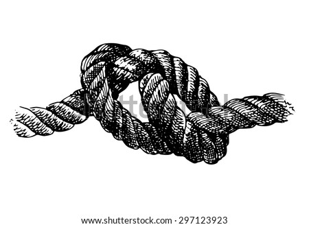 Sketch of knot. Hand drawn vector illustration.