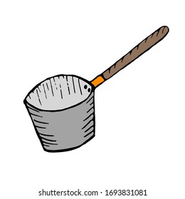 Sketch of a ladle. Doodle vector isolated element for design.