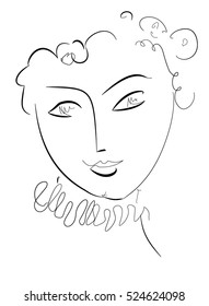 Sketch of a lady.