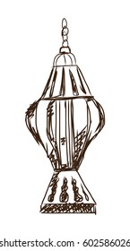 Sketch of lamp in vector illustration.