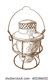 Sketch of lamp in vector illustration.