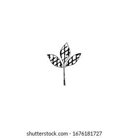 boceto del diseño de caricaturas de hojas