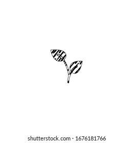 boceto del diseño de caricaturas de hojas