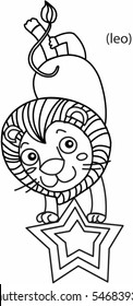 Sketch of a leo on white background