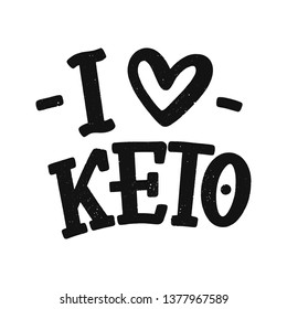 Sketch lettering for keto diet, doodle style concept design. Hand drawn illustration. Hand drawn vector illustration.