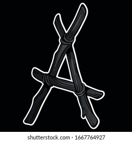 sketch letters in scandinavian style