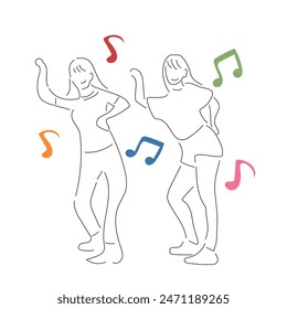 Sketch lifestyle concept minimal girl woman dance aerobics drawing line art. Female exercise hand drawn line concept with white ioslated background. Abstract,vector,illustration.
