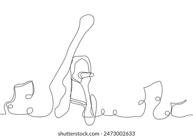 Sketch lifestyle concept minimal girl woman sing a song music drawing line art. Female song music superstar voice with white ioslated background. Abstract,vector,illustration.