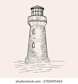 Boceto de la casa de luz aislada, Vector plano que empolla ilustración gráfica