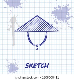 Sketch line Asian conical