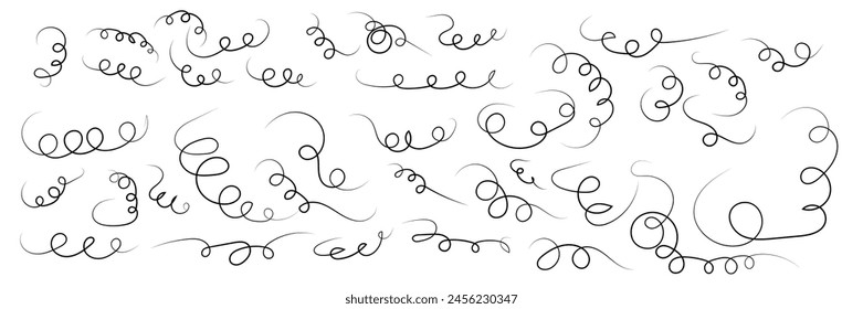 sketch line elements. Doodle cute pen line elements isolated on white background. Doodle arrow, heart, star, sparkle decoration symbol icon set. Vector Illustration.