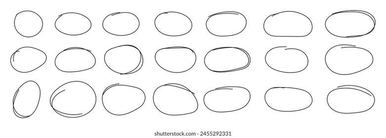 Sketch line round circular and square shape vector illustration.