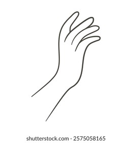 sketch linear hand meaning say hi