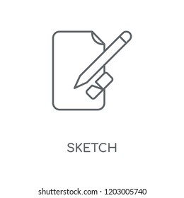 Sketch linear icon. Sketch concept stroke symbol design. Thin graphic elements vector illustration, outline pattern on a white background, eps 10.